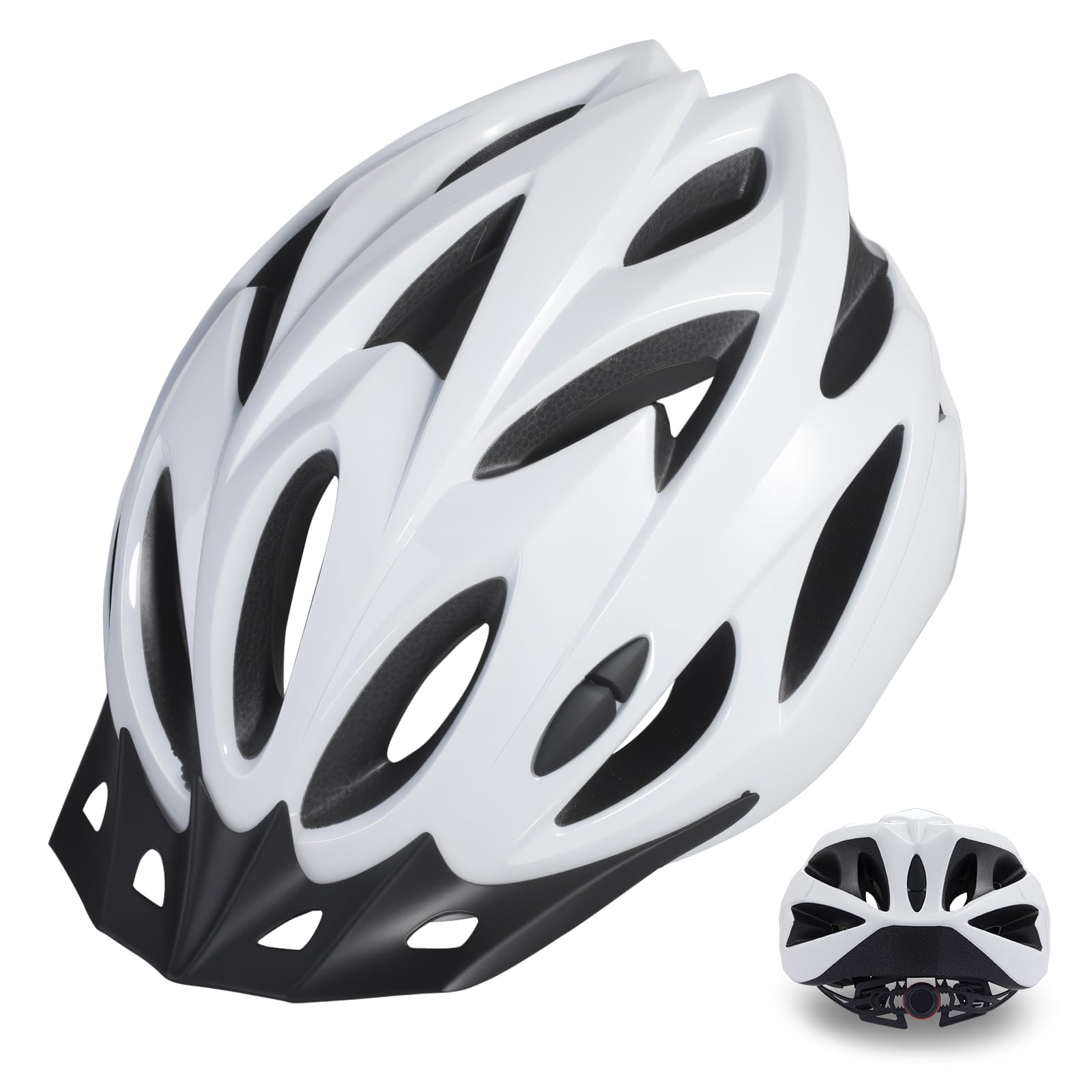 Zacro Adult Bike Helmet, Lightweight Bicycle Helmet with Removable Pads and Visor, CPSC Certified Safety Helmet for Men Women, Mountain Road Cycling Helmet for Adult
