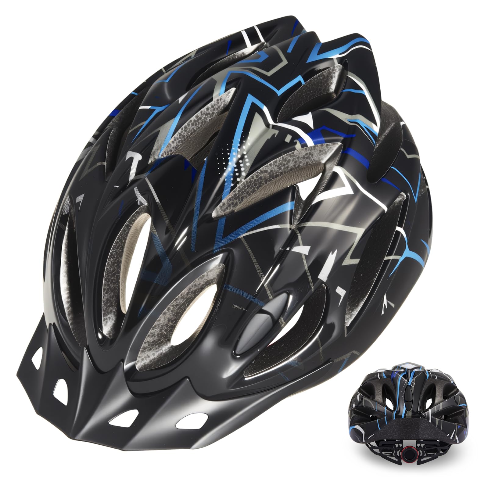 Zacro Adult Bike Helmet, Lightweight Bicycle Helmet with Removable Pads and Visor, CPSC Certified Safety Helmet for Men Women, Mountain Road Cycling Helmet for Adult