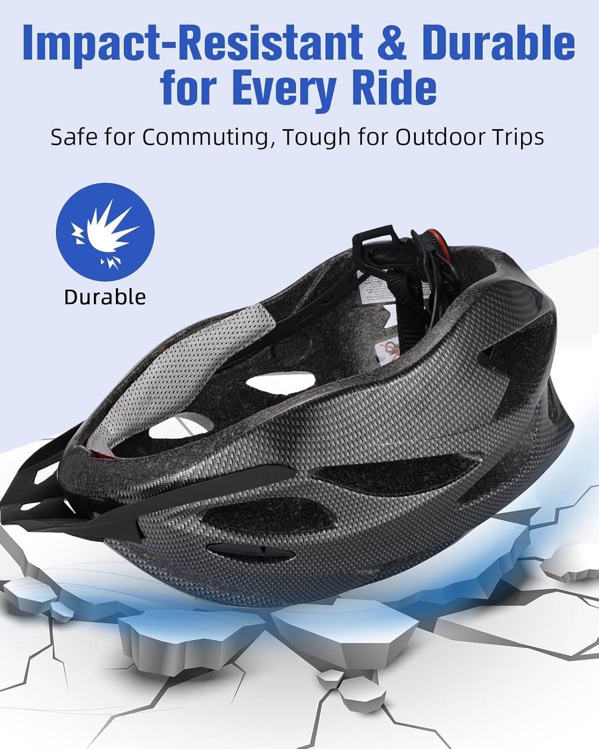 Zacro Adult Bike Helmet, Lightweight Bicycle Helmet with Removable Pads and Visor, CPSC Certified Safety Helmet for Men Women, Mountain Road Cycling Helmet for Adult