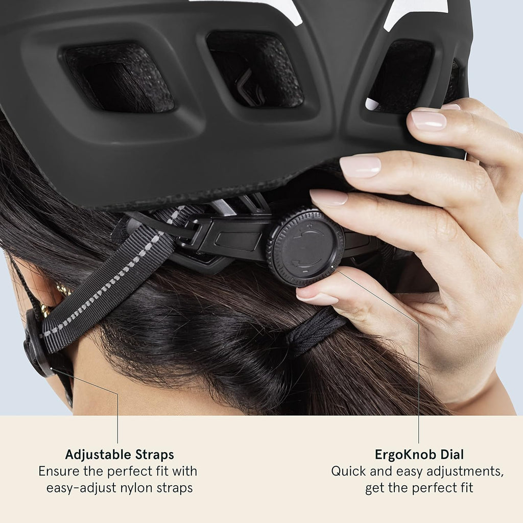 Retrospec Lennon Adult Bike Helmet with LED Safety Light Adjustable Dial & Removable Visor - Adjustable Bicycle Cycling Helmet for Men & Women