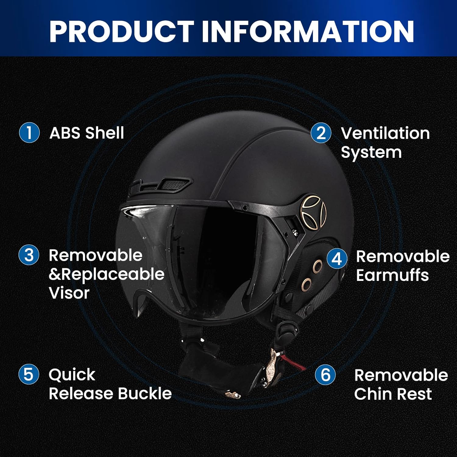 ILM Bike Helmet Adult Bicycle Ski Snowboard Helmet for Men Women with Removable Visor Earmuffs ASTM CPSC and CE Z102